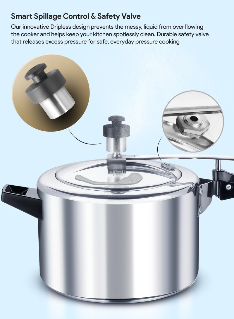 Impex Migo Aluminum Inner Lid Pressure Cooker Combo (2L + 3L + 5L) | Gas Stove Compatible | Anti-Bulge Base | Safety Valve & Pressure Indicator | For healthy cooking | MIL 235 - Image 4