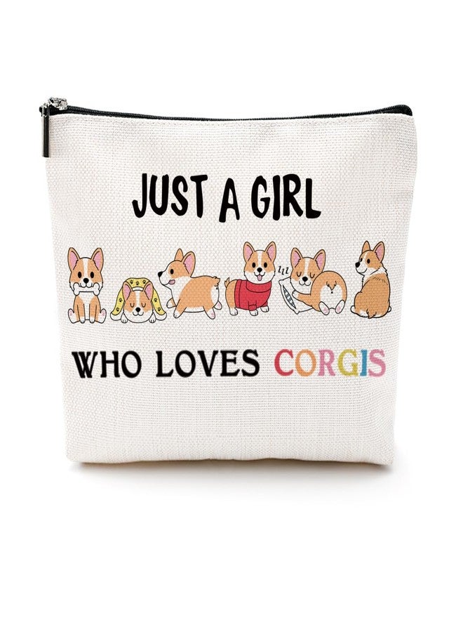 CQM Corgi Gifts Funny Corgi Makeup Bag Funny Cosmetic Bag Toiletry Bag Zipper Pouch for Women Girls Female Sister Daughter Friend Birthday Graduation Friendship - Image 1