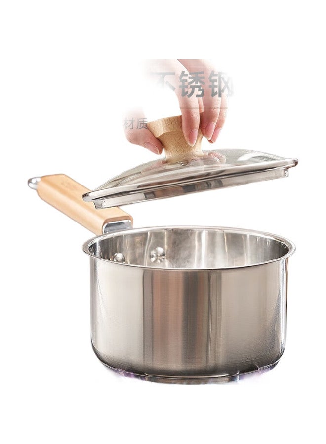 Asd Milk Pot, 316L Stainless Steel, 16Cm Thickened Base, Baby Food Pot, Small Pot, Compatible With Induction And Gas Stoves, Ns16B13Wg - Image 1