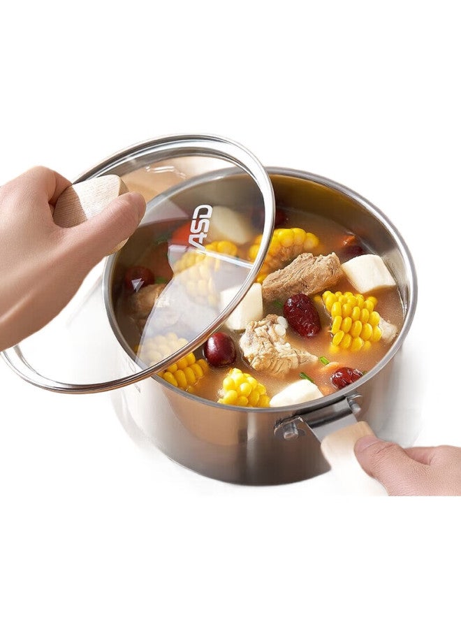 Asd Milk Pot, 316L Stainless Steel, 16Cm Thickened Base, Baby Food Pot, Small Pot, Compatible With Induction And Gas Stoves, Ns16B13Wg - Image 2