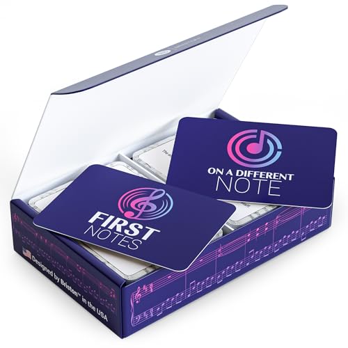 Briston Music Theory Flash Cards Set 140 Music Note Symbol Learning Cards for Teen Adult Students Treble Bass Alto Tenor Clef Time Key Signature Study Aid - Image 1