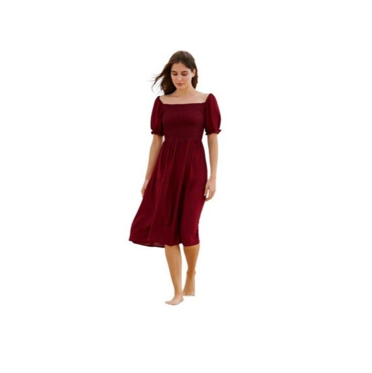 Basic Wear club Girls Short Sleeve Rayon Dress - One Size - Image 2
