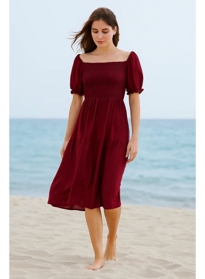 Basic Wear club Girls Short Sleeve Rayon Dress - One Size - Image 3