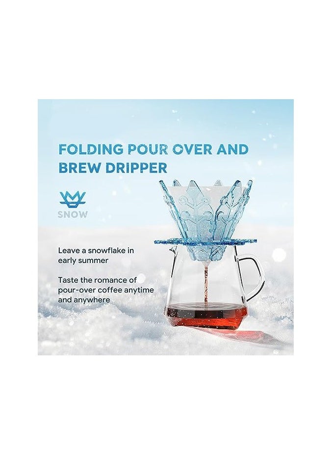 Generic - Collapsible Reusable Coffee Dripper with 40 V60 Paper Filters - Portable Pour Over Coffee Maker for Home, Office, Camping, and Travel - Convenient Filter Holder Included. - Image 1