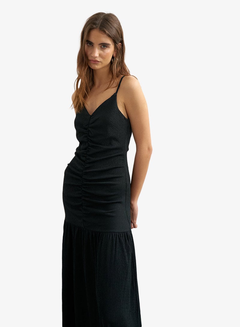 TOPSHOP Christina Ruched Maxi Cami Dress - Image 1