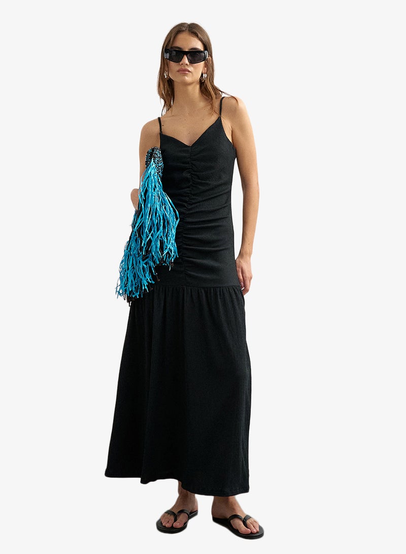 TOPSHOP Christina Ruched Maxi Cami Dress - Image 4