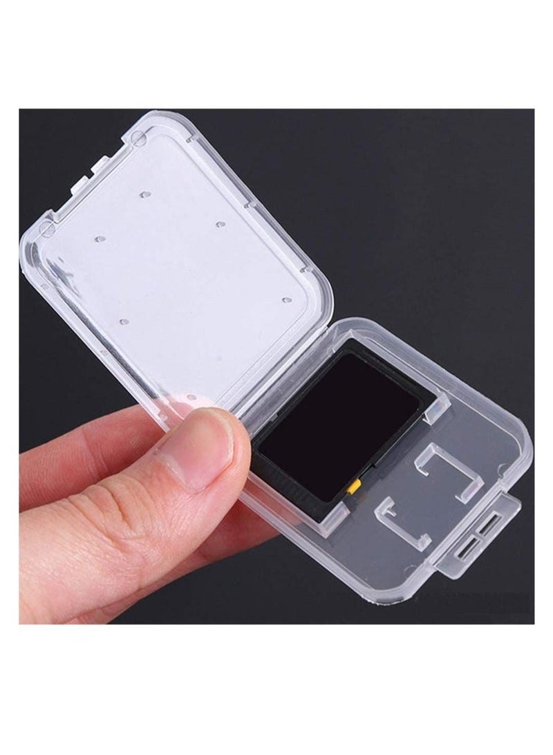 Memory Card Cases Tf Single Card Small White Box Big Card Small White Box Clear Plastic Memory Card Case for SD Micro SD T flash Card 10pcs - Image 1