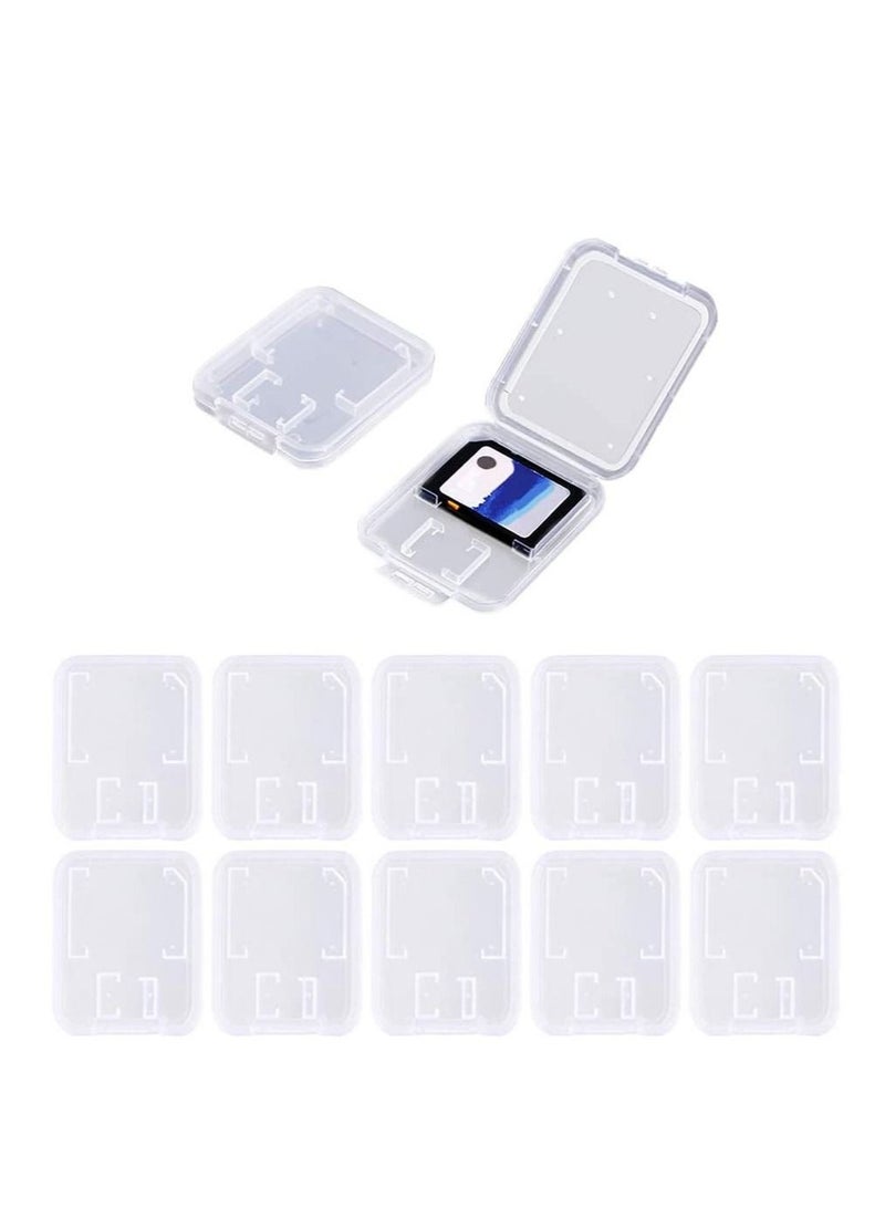 Memory Card Cases Tf Single Card Small White Box Big Card Small White Box Clear Plastic Memory Card Case for SD Micro SD T flash Card 10pcs - Image 2