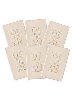 6Pack Selfclosing Babyproof Outlet Covers An Alternative To Wall Socket Plugs For Child Proofing Standard Outlets (1 Screw) Beige - pzsku/Z12CC674D818F929ECB57Z/45/_/1688970935/ec86334b-a964-46cf-8f24-6e696ffebd58