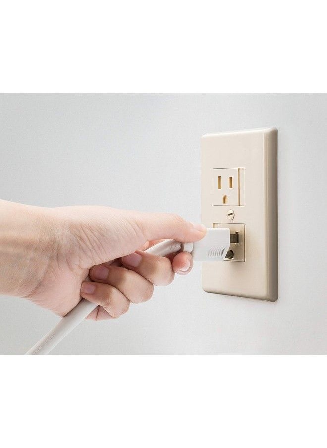 Safety Innovations - 6Pack Selfclosing Babyproof Outlet Covers An Alternative To Wall Socket Plugs For Child Proofing Standard Outlets (1 Screw) Beige - Image 1