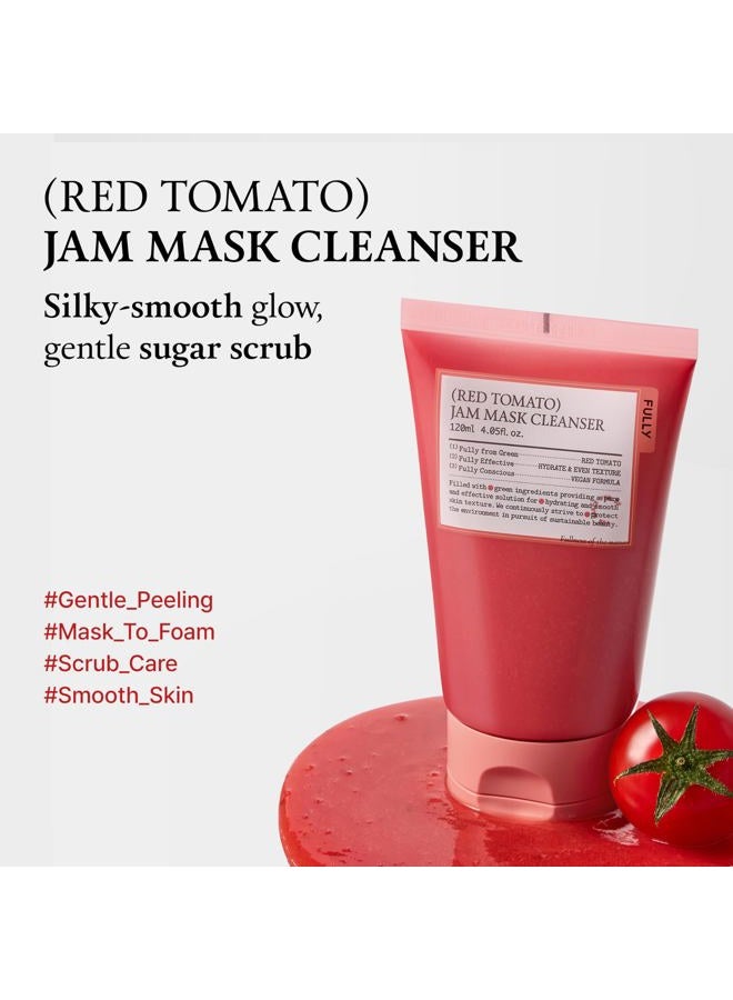 Fully Red Tomato Jam Mask Cleanser, Gentle Exfoliation, Refines Skin Texture, Clear Pores, Hydration, Face Wash, Vegan, Rough & Sensitive Skin, Korean Skincare 4.05 fl.oz - Image 2