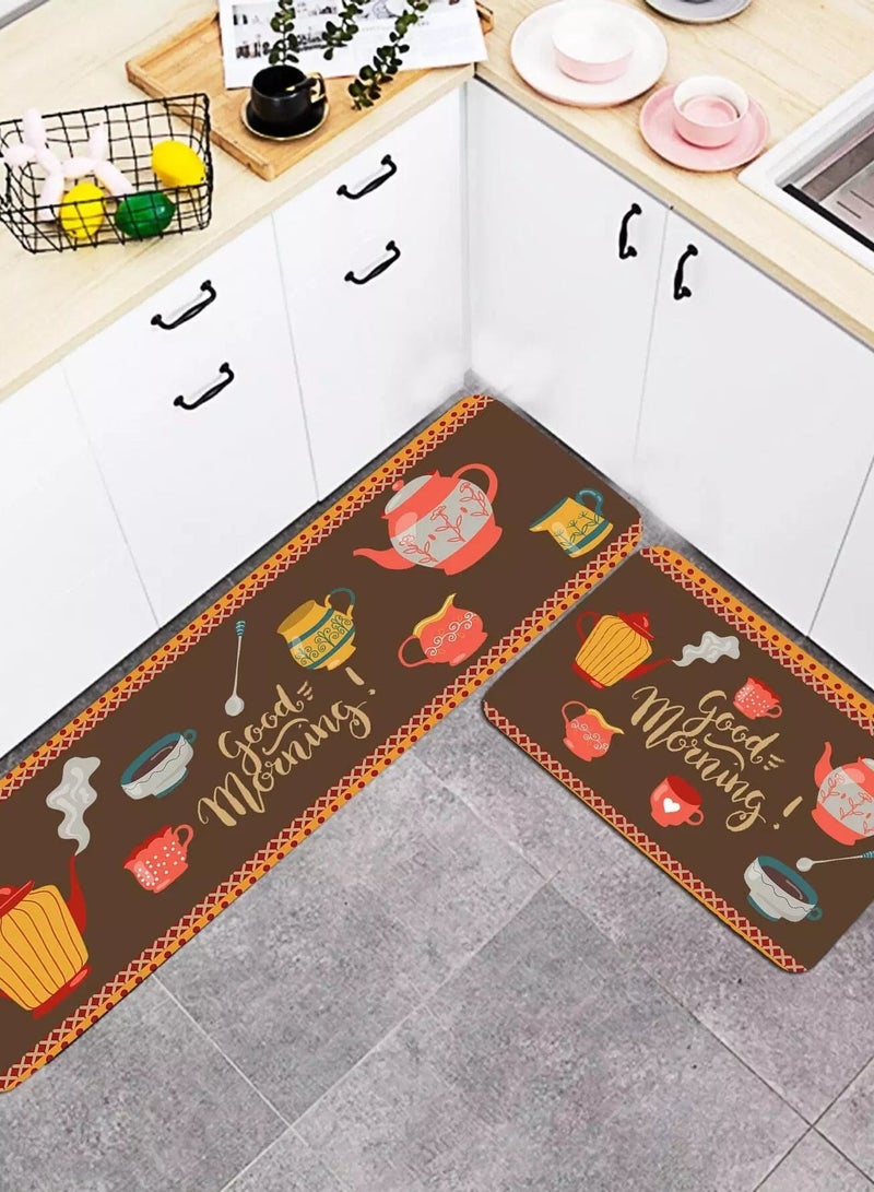 1pc Cup Print Kitchen Carpet  - Image 1
