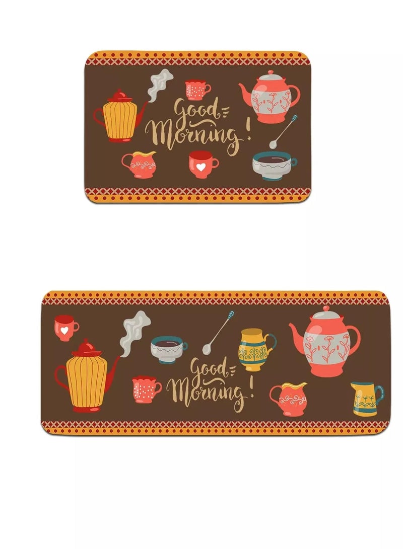 1pc Cup Print Kitchen Carpet  - Image 3