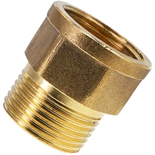BERANMEY 2 Pack Brass Pipe Fittings, 3/4" to 3/4" Pipe Reducer Adapter Coupler, 3/4" Male Pipe x 3/4" Female Pipe Fitting - Image 5