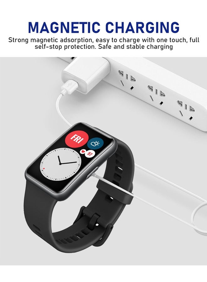 USB Charger Cable Compatible with Huawei Watch Fit/Fit 2/Fit Mini/Band 9/8/7/6/6 Pro/Honor Band 9/8/7/6/Watch ES Smartwatch Replacement Magnetic Charging Cord, White 100cm - Image 4