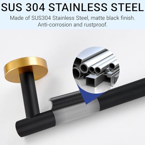 Miyili 12 Inch Bath Towel Bar Polished Stainless Steel Towel Rack for Bathroom, Kitchen Towel Holder Wall Mount, A01C30A - Image 3