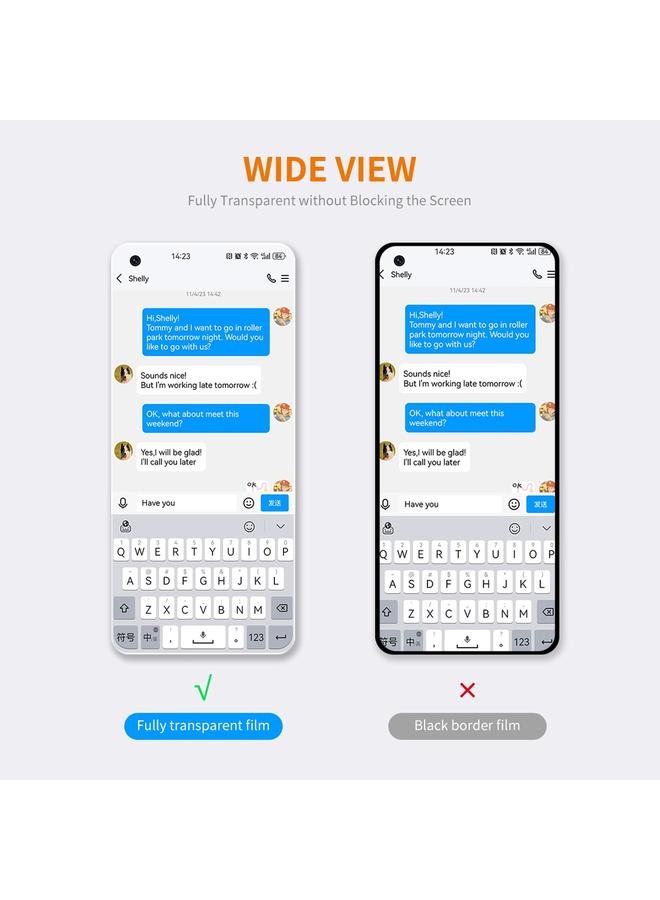 erorex For Oneplus 9Rt 5G 9H Big Arc Edge High Aluminum-Silicon Tempered Glass Film - Image 2
