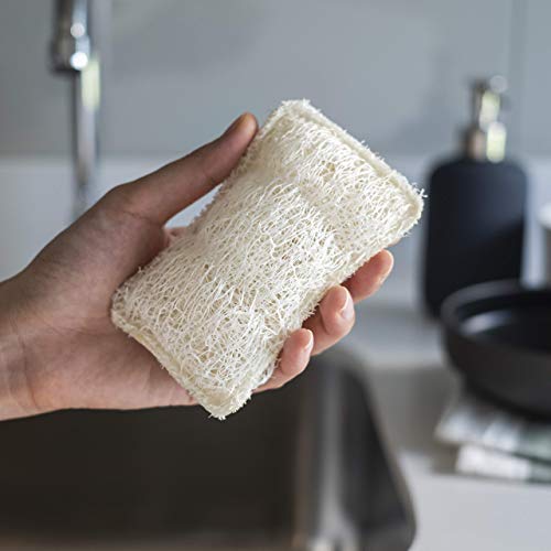 FAAY Eco Friendly Sponges for Dishes, Multi-Purpose Non-Scratch Loofah Scrubber for Cookware, Kitchen, Bathtub and Body, Handmade Unbleached Luffa Fiber, Natural, Biodegradable, Compostable & No Smell - Image 4