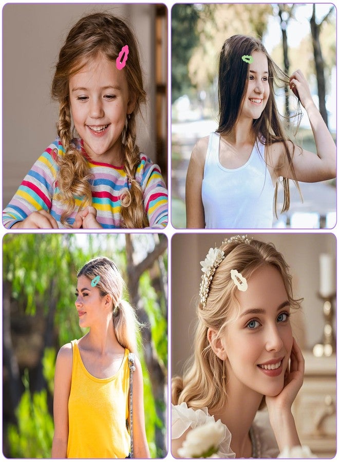 Tyqour 20 مشبك شعر بألوان زاهية للبنات الصغيرات، مشابك شعر لطيفة للأطفال الرضع ذوي الشعر الناعم 2 بوصة، دبابيس شعر مانعة للانزلاق، إكسسوارات شعر للبنات الصغيرات والمراهقات والأطفال الصغار - Image 5