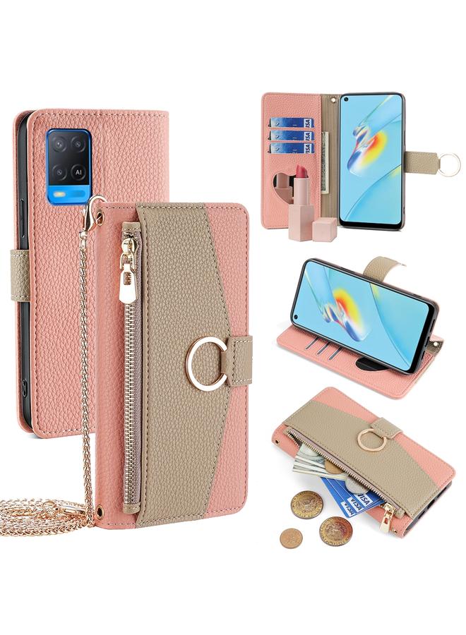 S-TOP Case For OPPO A54 4G Crossbody Litchi Texture Leather Phone Case - Image 1