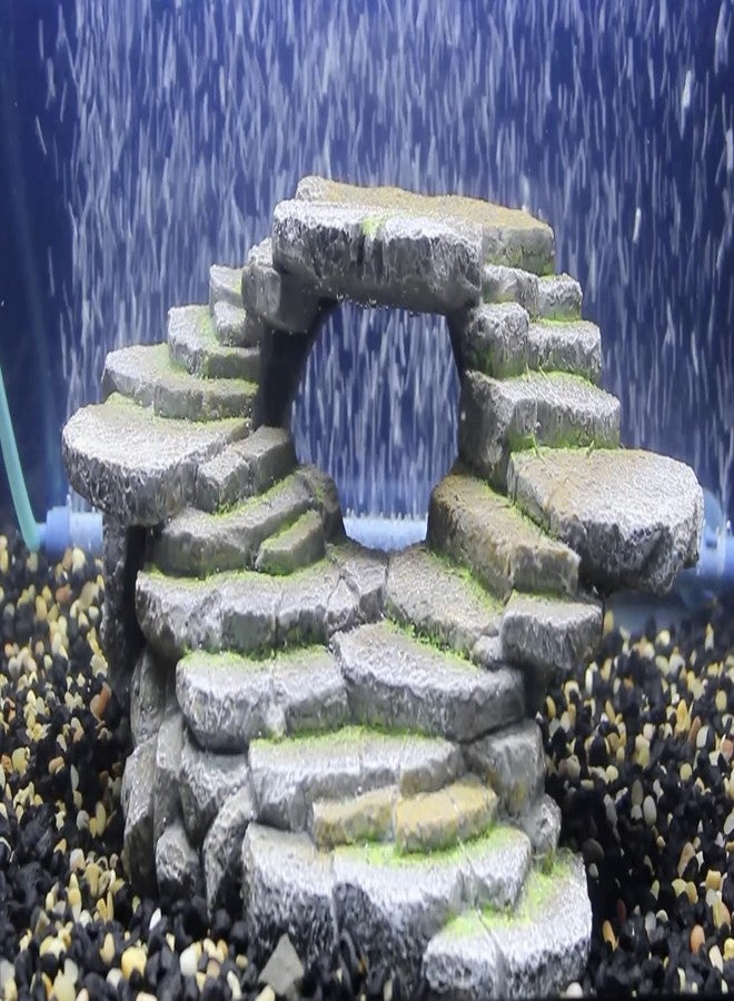 Penn Plax PENN-PLAX Reptology Shale Scape Step Ledge & Cave Hideout – Basking Area - Decorative Resin for Aquariums & Terrariums – Great for Reptiles, Amphibians, and Fish – Medium - Image 4