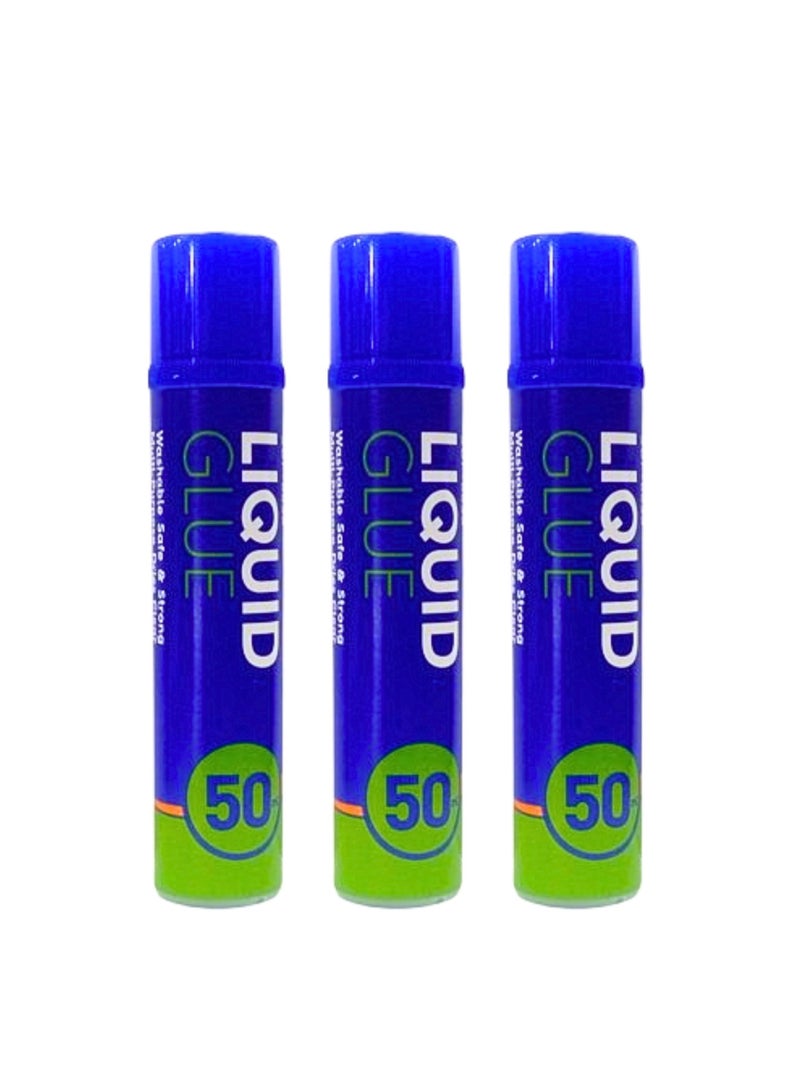 Sadaf Liquid Glue 50ml Washable Safe And Strong Muli Purpose Dries Clear (Pack of 3) - Image 1