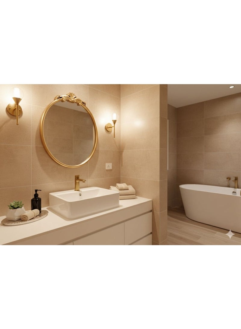 A wall mirror with a unique and luxurious design - Image 4