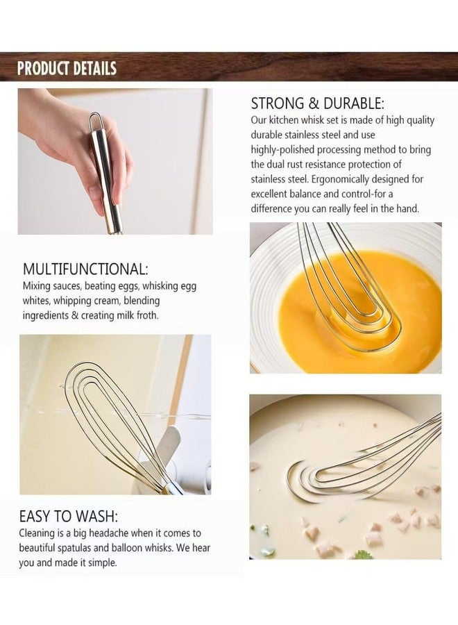 TAFOND 10.63" Stainless Steel Flat Whisk,Egg Beater for Blending,Whisking,Beating,or Stirring - Image 3