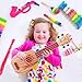 YOLOPARK 17 Kids Toy Guitar for Girls Boys Mini Toddler Ukulele Guitar with 4 Strings Keep Tones Can Play for 3 4 5 6 7 Year Old Kids Musical Instruments Educational Toys for Beginner Wood - Image 4