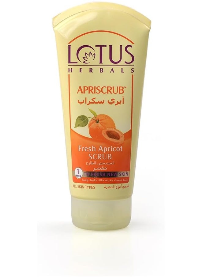 LOTUS HERBALS Apriscrub Fresh Apricot Scrub 180Gm  - Image 1