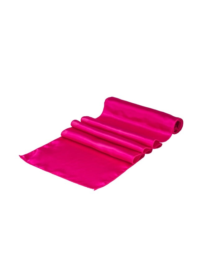 Restaurantware Table Tek 12 x 108 Inch Table Runners, 10 Satin Long Table Runners - Machine Washable, Decorative, Ruby Red Polyester Party Table Runners, For Weddings And Events, - Image 1