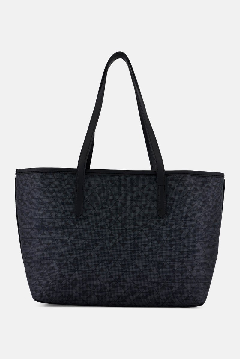 VINCE CAMUTO Women Brand Logo Taormina Tote Bag 27 H x 44 L x 12 W cm, Black  - Image 2
