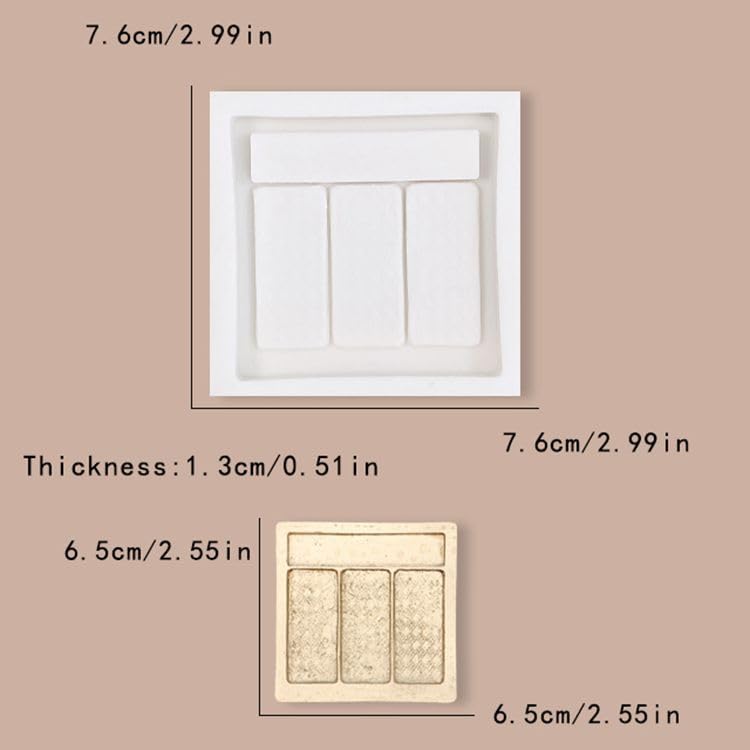 Anyana 3D mini Makeup Tools Loose Powder Eye Shadow silicone mould embossing cake Fondant imprint gum paste mold for Sugar paste fashion cupcake decorating topper decoration sugarcraft set of 3 - Image 3