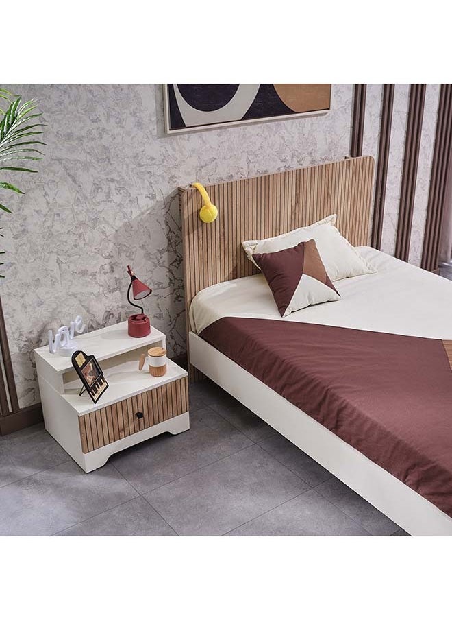 Home Box - Polo 1-Drawer Nightstand with Shelf 43 x 43.2 x 54.2 cm - Image 1