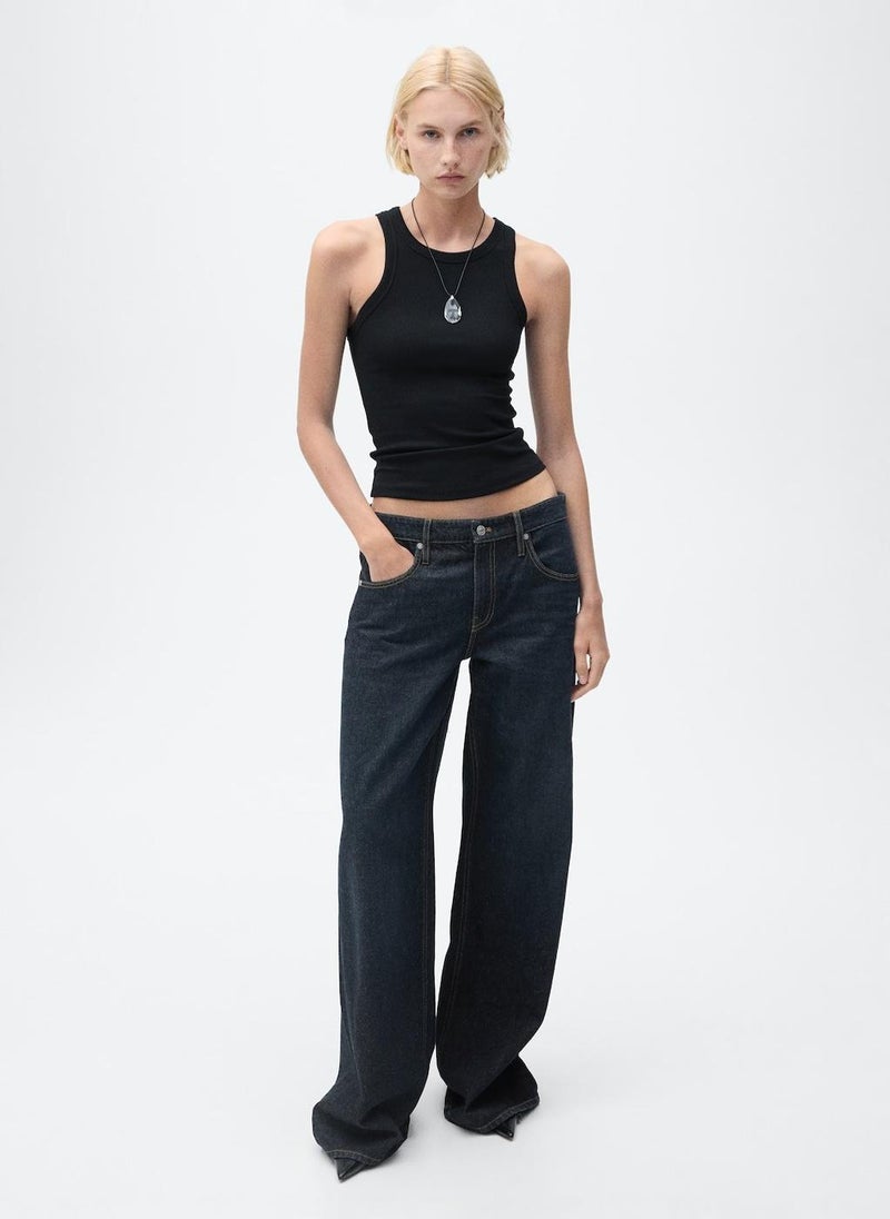 MANGO Boni Ribbed Cotton-Blend Top  - Image 5