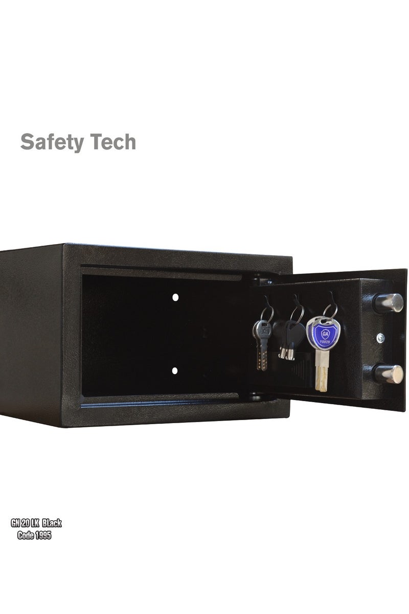 Safety Tech Digital safe with 2 emergency keys, from the international brand Safety Tech, size 31 * 20 * 20, with the ability to record 2 secret numbers, each number consisting of 3 to 8 digits, and 3 key holders  - Image 4