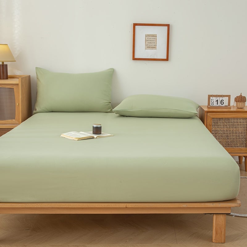 1pc New Skin-Friendly, Soft, and Comfortable Fitted Sheet, Suitable for Bedroom Mattress Protector - Image 4