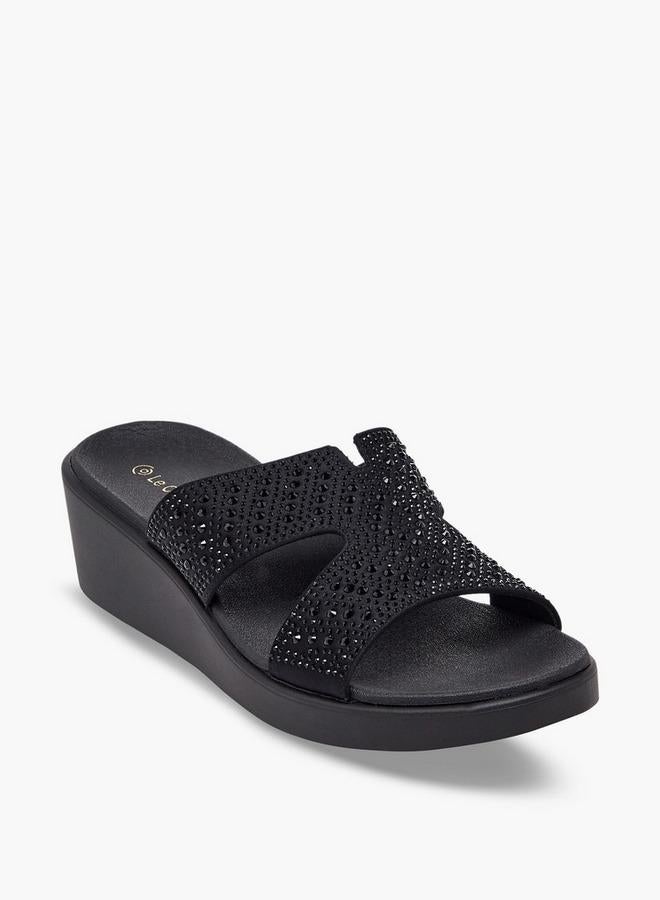 Le Confort Women Embellished Wedge Heel Comfort Sandals - Image 2