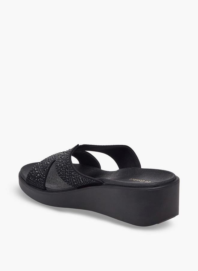 Le Confort Women Embellished Wedge Heel Comfort Sandals - Image 5