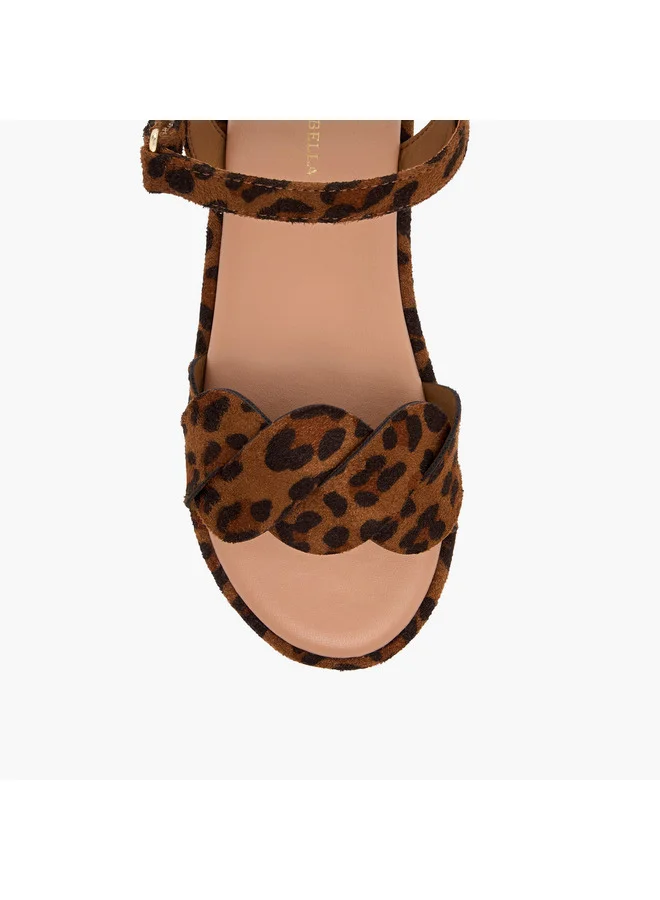 Flora Bella By Shoexpress Girls Strap Detail Sandals with Hook and Loop Closure