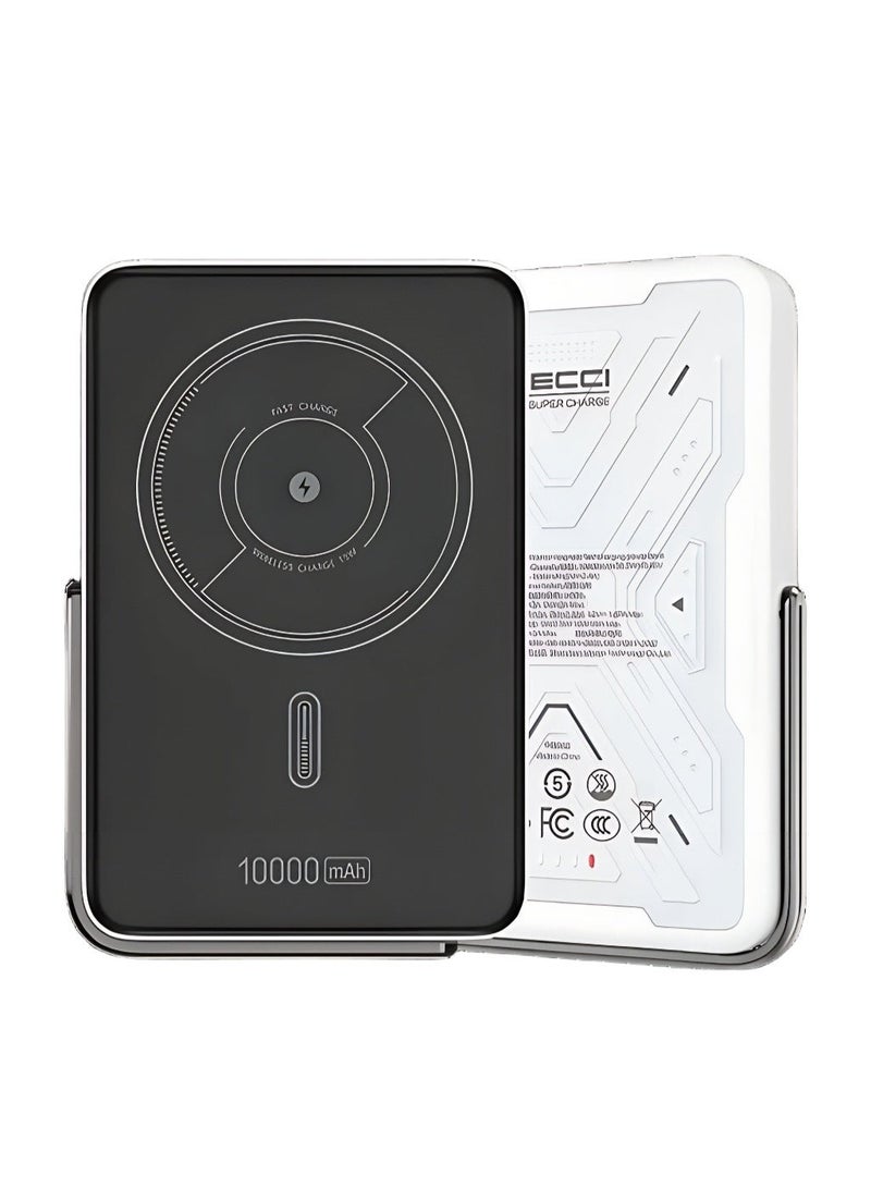 Recci Warrior Series Power Bank RPB-W32 | 10000mAh | 20W PD Fast Charging | Wireless Charging | Compact & Durable Design - Image 1