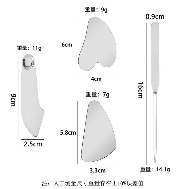 Stainless Steel Ultra-Thin Blackhead Scraper Triangle Scraping Facial Pores Cleaning Tool Double-Headed Blackhead Shovel To Remove Blackheads - Image 5