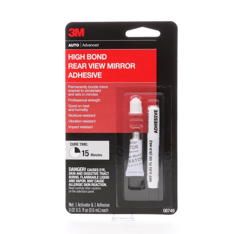 3M High-Bond Rearview Mirror Adhesive, 08749, 0.02 fl oz, 1 Per Pack - Image 5