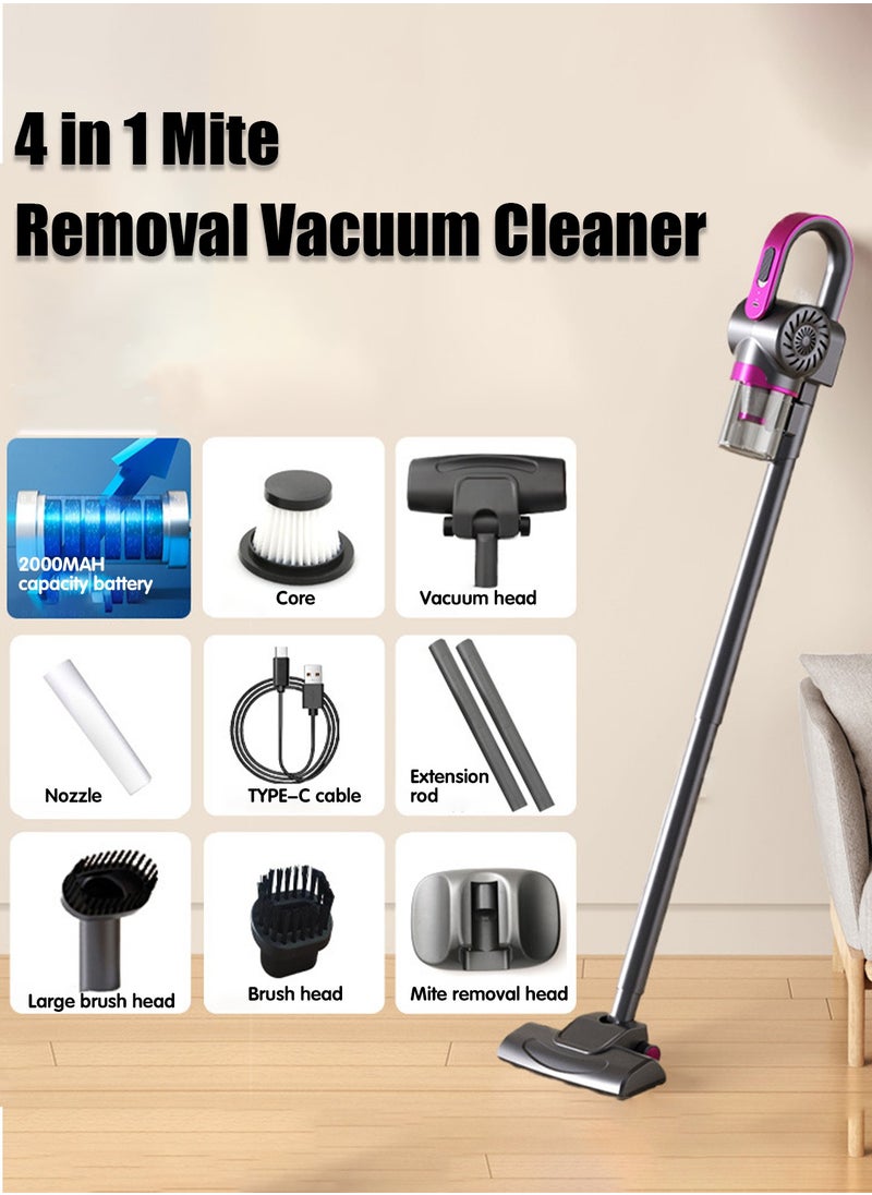 HEROCKX Cordless Vacuum Cleaner with 11KPa 4 in 1 Lightweight Stick Vacuum Cleaner with 100W Motor UVC ultraviolet light to remove mites Purple  - Image 1