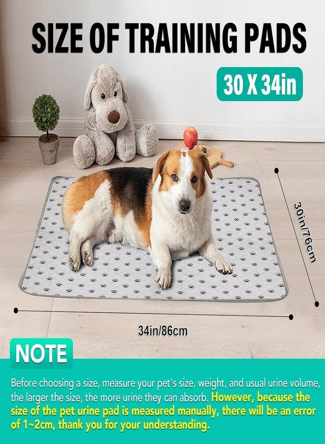 FURWEY FUWERY Washable Pee Pads for Dogs ,30"X34", Thick Heavy Absorbency Reusable, Prevent Leakage, Non-Slip Pee Pads for Puppy Playpen,Potty Training, Grey, 2 Packs - Image 2