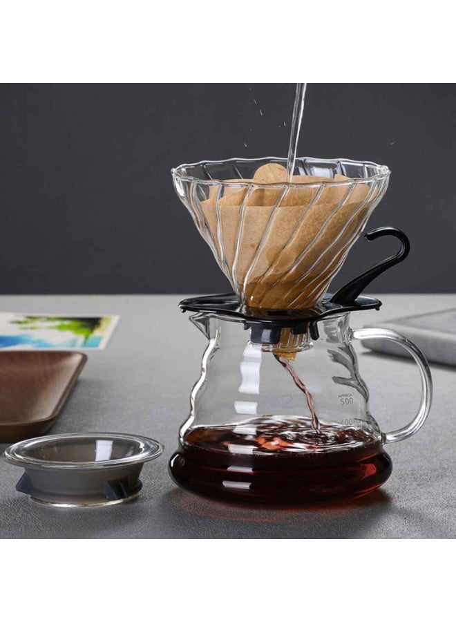 طقم ماكينة قهوة، 9 قطع، طقم قهوة بالتنقيط V60 مع مطحنة، إبريق، غلاية، فلتر، ميزان وقمع تقطير زجاجي، طقم قهوة للسفر في حقيبة هدايا - Image 3