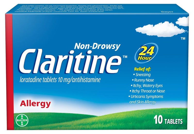 Claritine 10 Mg For Allergy 10 Tablets