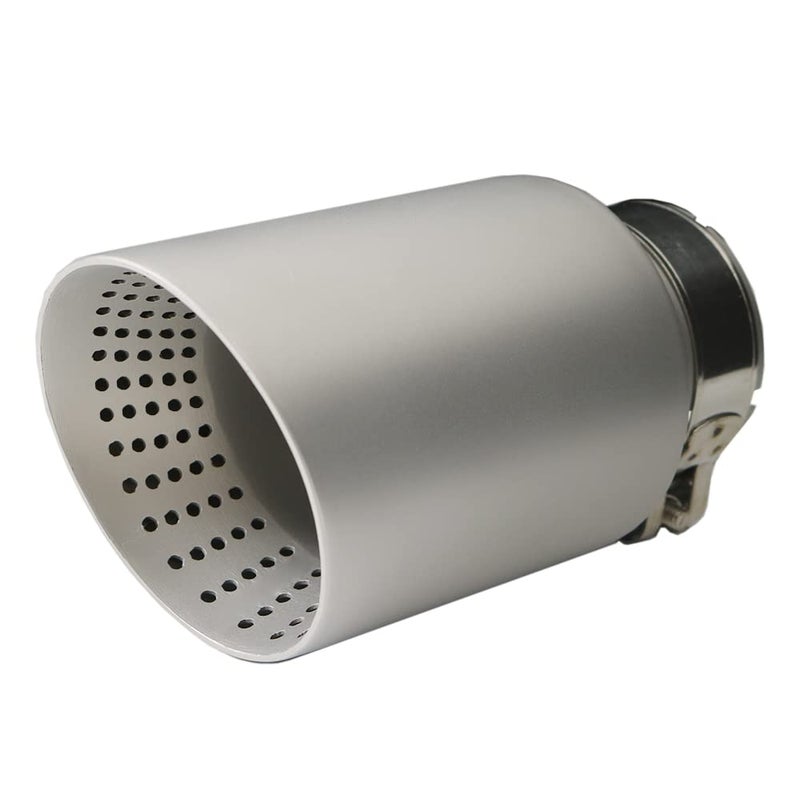 Generic Kipalm Matte Stainless Steel Exhaust Muffler Tip Car Exhaust Pipe Clamp-on or Weld-on Tailpipe (inlet ID 2.5"-outlet OD 4")  - Image 1
