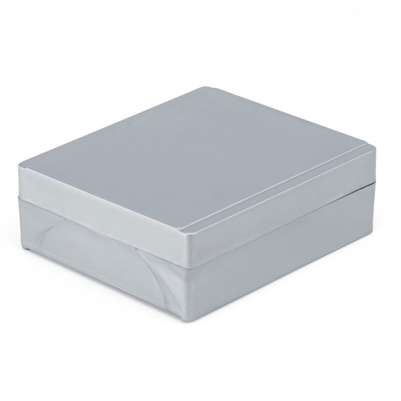 Globe Scientific 513075A ABS Plastic Cork Lined Slide Storage Box for 25 Slides, Gray - Image 1