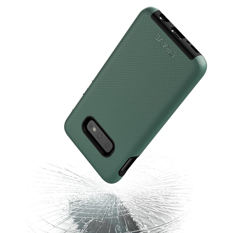 Crave Dual Guard for Samsung Galaxy S10e Case, Shockproof Protection Dual Layer- Forest Green - Image 4